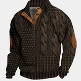 Oskar Signature-Struktuurne Kootud Džemper Maskuliinse Iseloomuga