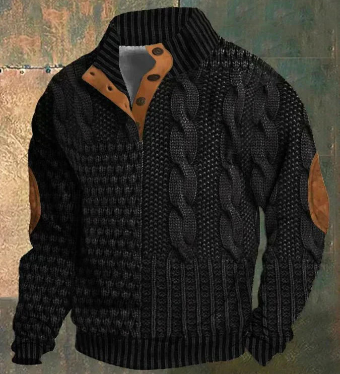 Oskar Signature-Struktuurne Kootud Džemper Maskuliinse Iseloomuga